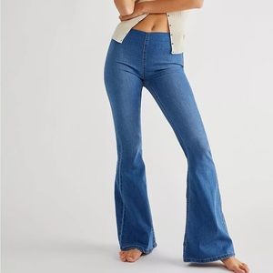 Free People penny pull on flare jeans